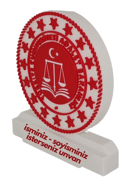 Adalet Bakanlığı Masaüstü Isimlik modelleri