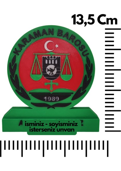 Karaman Barosu Logolu Masaüstü Isimlik fiyatları