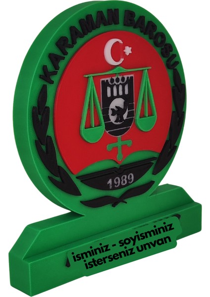 Karaman Barosu Logolu Masaüstü Isimlik fırsatları