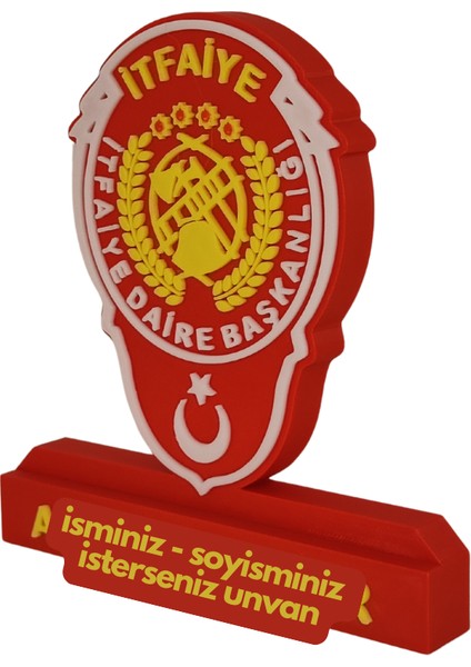 Itfaiye Logolu Masaüstü Isimlik fırsatları