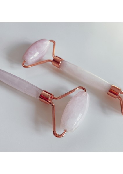 Pembe Kuvars Doğal Taş Roller - Masaj Taşı