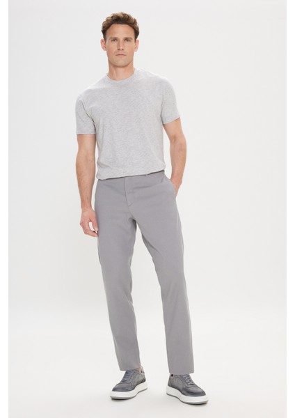 Comfort Fit Rahat Kesim Yan Cepli Desenli Beli Lastikli Pantolon