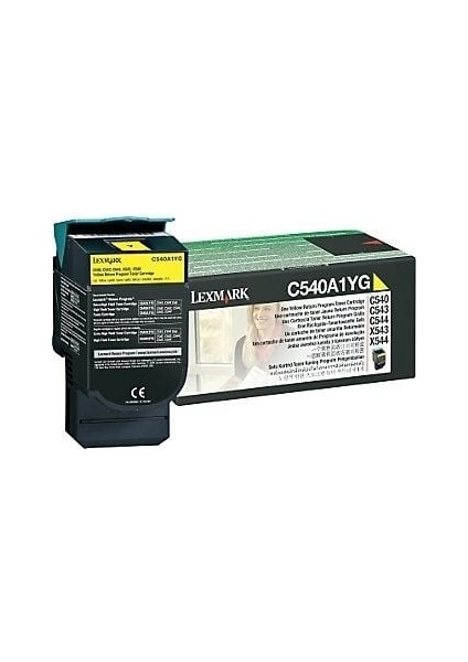 C540A1YG Sarı Yellow Orjinal Toner C540 / C543