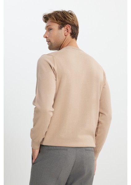 Pamuklu Standart Fit Normal Kesim Bisiklet Yaka Triko Kazak indirimleri