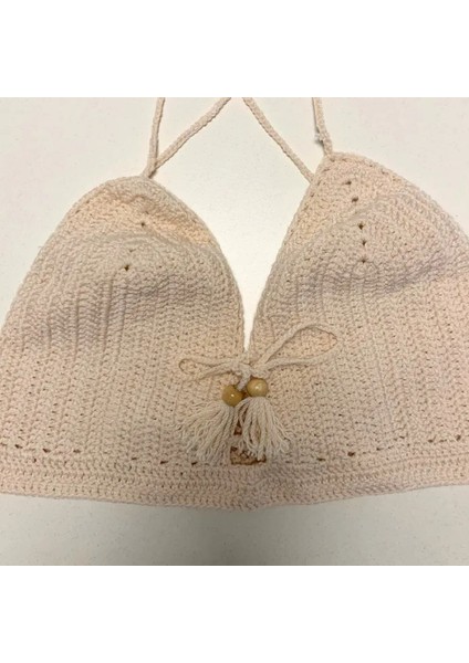 El Yapımı Pudra Crop Top