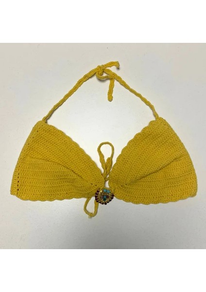 El Yapımı Sarı Bikini Takım