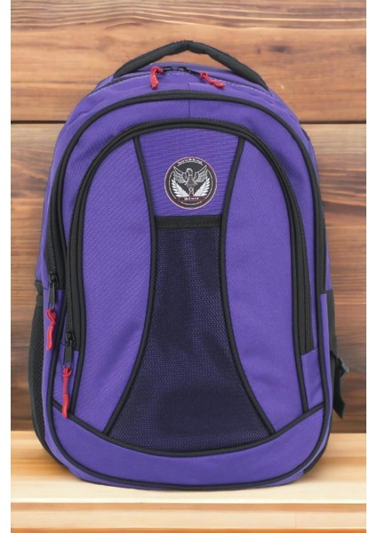 Cepli Su Geçirmez Mor Okul Çantası