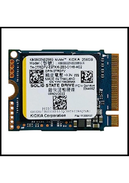 Kıoxıa Bics Flash, KBG50ZNS256G, 256GB, 3400/1900, Gen4, Nvme Pcıe M.2 2230, SSD (Bulk-Kutusuz)