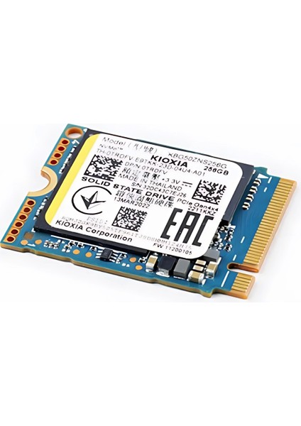 Kıoxıa Bics Flash, KBG50ZNS256G, 256GB, 3400/1900, Gen4, Nvme Pcıe M.2 2230, SSD (Bulk-Kutusuz)