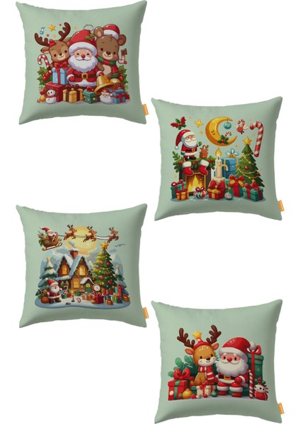 Yılbaşı 4'lü Kırlent Kılıf DS10