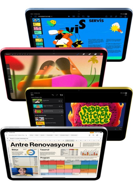 iPad 10.nesil 256GB 10.9" Wi-Fi + Cellular Tablet Gümüş MCMN4TU/A fırsatları