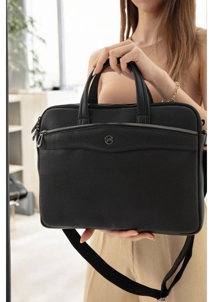 Omuz Askılı 13-14" Inç Siyah Notebook Laptop Evrak Çantası