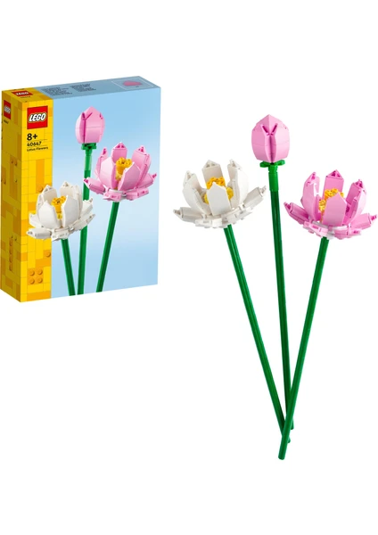 LEGO® Iconic Lotus Çiçekleri 40647 - Dekoratif, Koleksiyonluk ve Sergilenebilir Çiçek Modeli Yapım Seti (220 Parça)