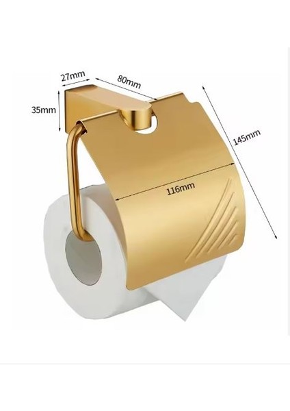 Lüx Banyo Seti 7 Li Altın Rengi