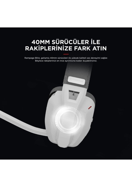 Blıtz Beyaz/gri Wireless 2.4g+ Bluetooth Mikrofonlu Oyuncu Kulaklığı