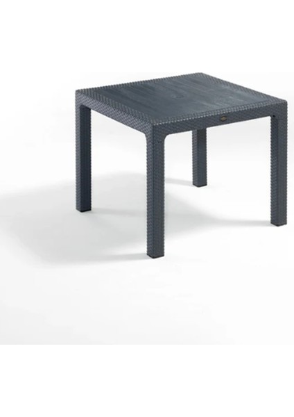 90X90 Rattan Masa Bahçe Teras Balkon Masası Kare Rattan Masa