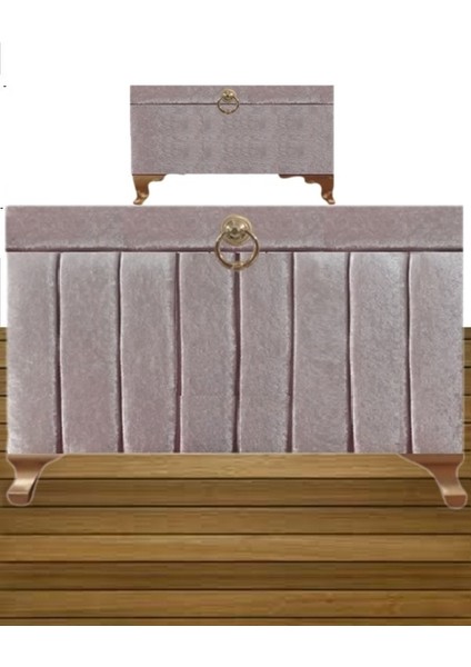 Sonem Sandık Gelin Damat Bohça Nişan Sandığı 2'li 0312