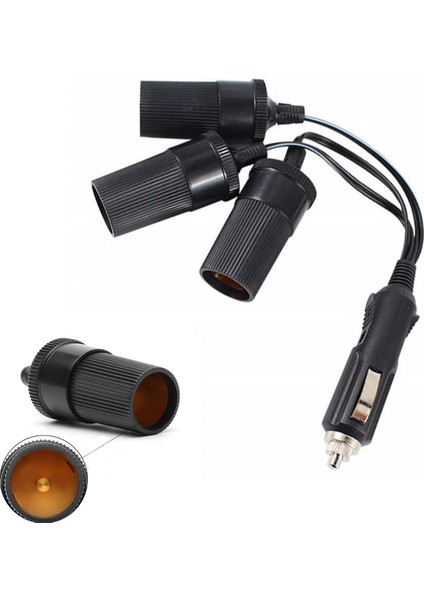 Araç Çakmak Fişi Çoklayıcı Üçlü 12V 2A