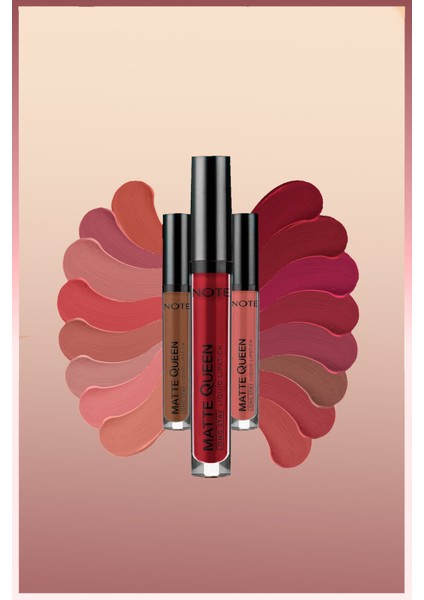Matte Queen Lipstick Kalıcı Likit Ruj 03 Rose Dust - Nude
