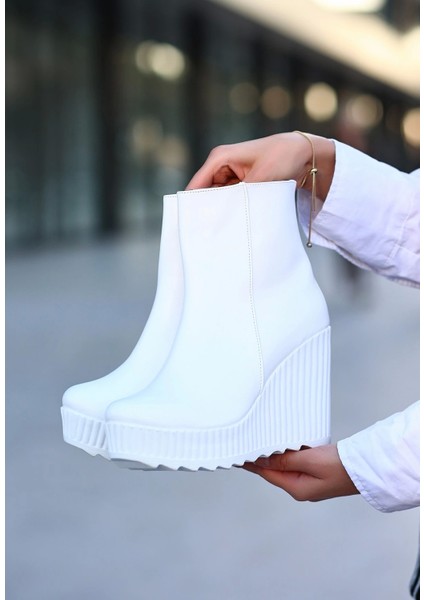 Rosol Beyaz Cilt Dolgu Topuk Bot fiyatları