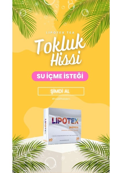 Lipotex Powdered Tea Ahududu Aromalı Tea Detoks Form Çayı 1 Aylık