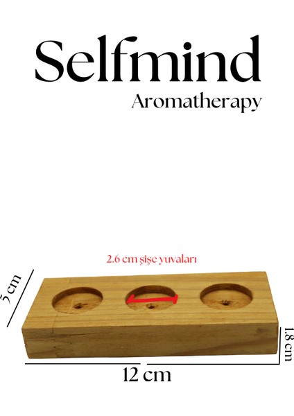 Selfmind Aromaterapi 3 Delikli Uçucu Yağ Standı Doğal Çam Ağacı modelleri