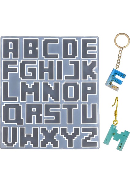 Epoksi Büyük Mozaik Piksel Silikon Harf Kalıbı Model3