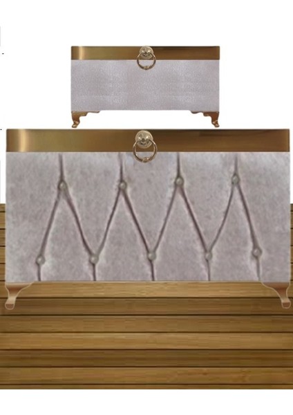 Sonem Sandık Gelin Damat Bohça Nişan Sandığı 2'li 0315