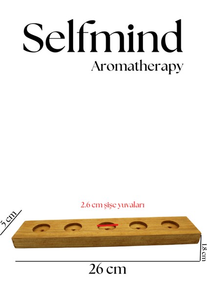 Selfmind Aromaterapi 5 Delikli Uçucu Yağ Standı Doğal Çam Ağacı modelleri