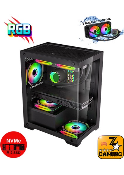 Pegasus RTX10 Ryzen 7 5700X 16GB Ram 1 Tb M.2 Nvme SSD 12GB 192BIT RTX3060 Sıvı Soğutmalı Oyuncu Masaüstü Bilgisayar
