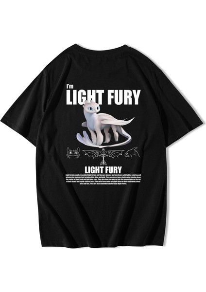 Oversize Light Fury Ejderhanı Nasıl Eğitirsin T-Shirt