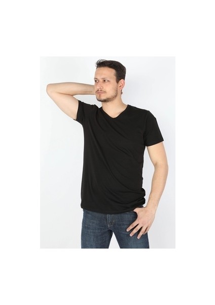 Erkek Süprem Kısa Kol Tişört Siyah indirimleri