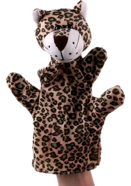 Leopar Beş Parmak Eldiven Peluş Oyuncak Çocuk Kukla 20 cm (Yurt Dışından)
