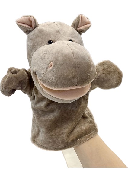 Ağız Açık Hippopotamus Çocuk Peliş Oyuncak Kukla 25 cm (Yurt Dışından)