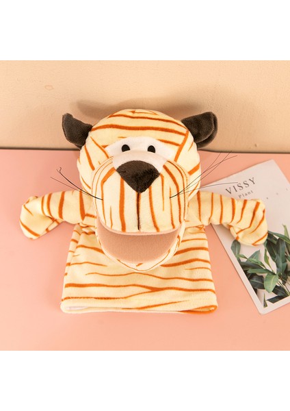 Sarı Kaplan Rol Yapma Çocuk Yatıştırıcı El Peluş Oyuncak Kukla 25 cm (Yurt Dışından)