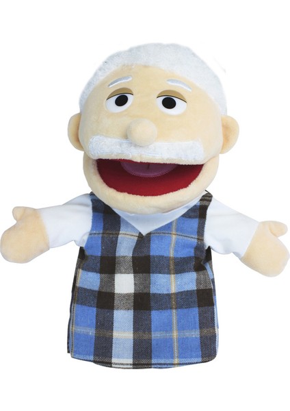 Açık Ağız Büyükbaba Rol Yapma El Oyuncak Çocuk Peluş Oyuncak Kukla 30 cm (Yurt Dışından)