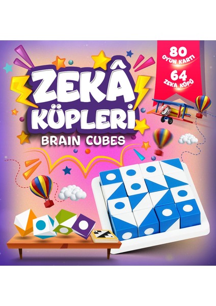 Zeka Küpleri Sihirli Küpler Görsel Beceri Küpleri Akıl ve Zeka Oyunu - V2 Yeni
