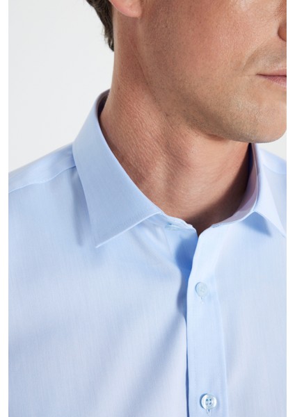 Ütü Gerektirmeyen Taılored Slim Fit Dar Kesim Klasik Yaka %100PAMUK Non-Iron Gömlek fırsatları