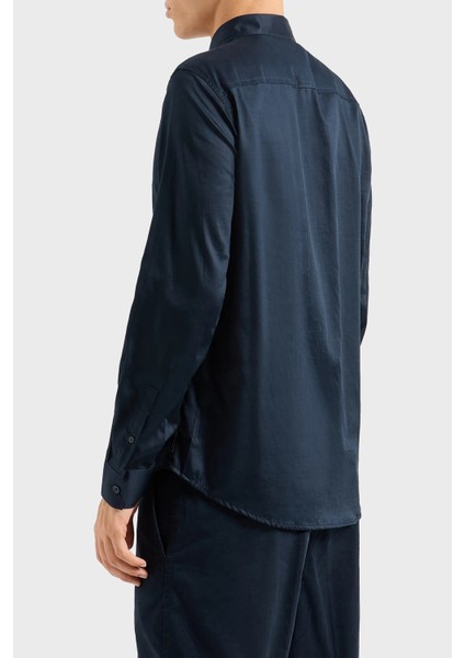 Pamuklu Regular Fit Saten Gömlek Erkek Gömlek 6DZC27 Znzrz 1510