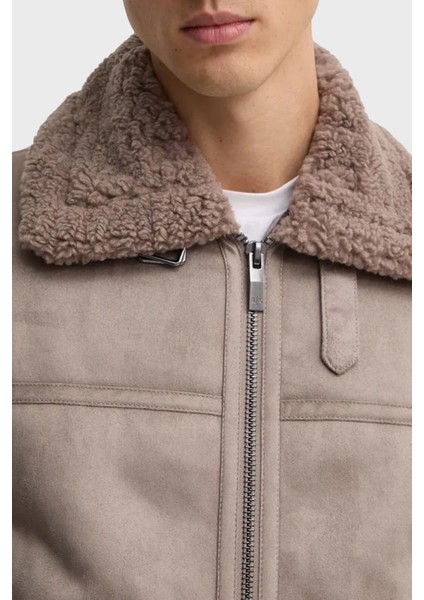 Süet Logolu Regular Fit Mono Yaka Mont Erkek Mont 6DZB03 ZE1FZ 17AC