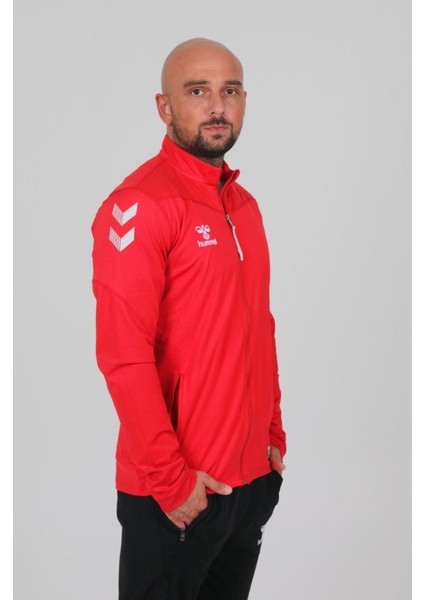 (7 Farklı Renk) Oregon Zip Jacket Kamp Eşofman Üstü Kırmızı - Xl