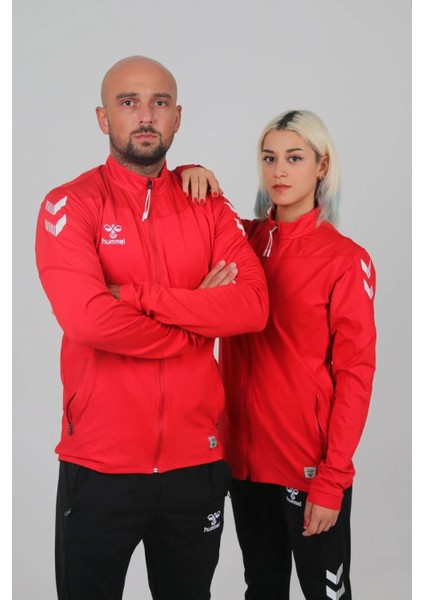 (7 Farklı Renk) Oregon Zip Jacket Kamp Eşofman Üstü Kırmızı - Xl