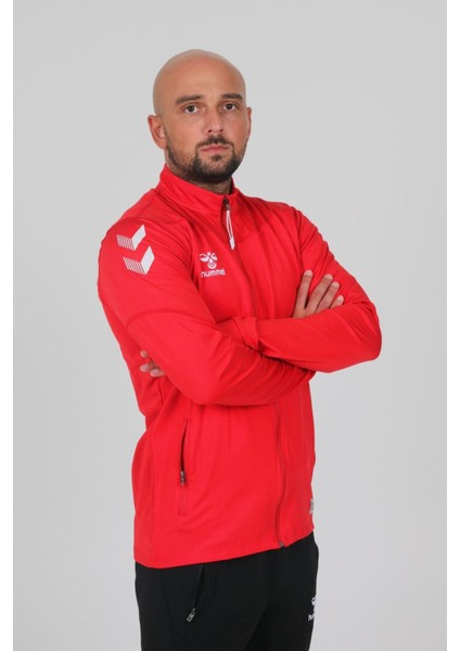 (7 Farklı Renk) Oregon Zip Jacket Kamp Eşofman Üstü Kırmızı - Xl