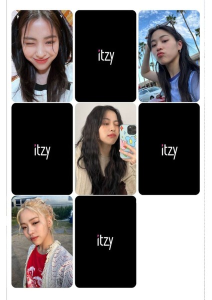 Itzy Kpop Fotokart Polaroid Seti Pano Dekarosyon