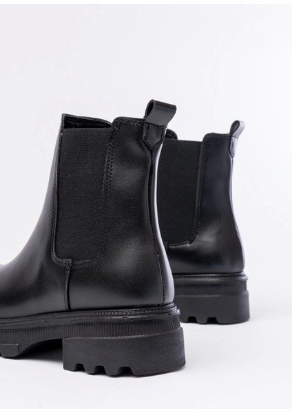 745-2137 Siyah Kalın Taban Lastikli Günlük Kadın Bot indirimleri