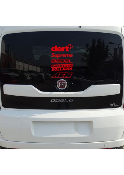 Arka Cam Sticker Seti Model 4 - Oto Sticker - Araç Sticker - Araba Sticker