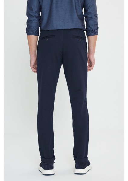Slim Fit Dar Kesim Beli Bağlamalı Yan Cep Esnek Casual Pantolon