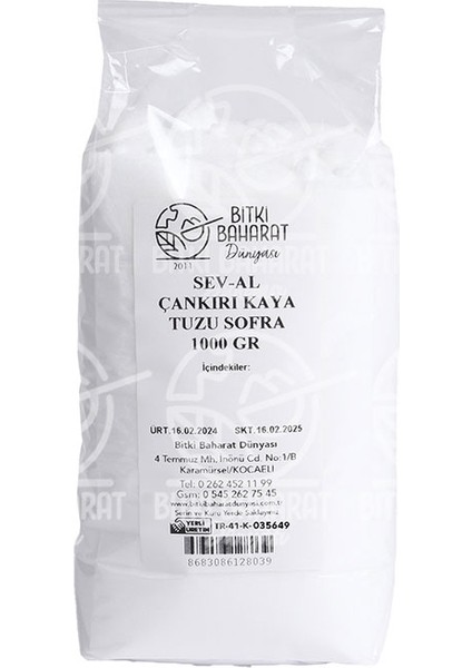 Sev-Al Çankırı Kaya Tuzu Sofralık 1000 gr