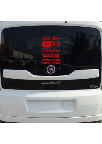 Arka Cam Sticker Seti Model 3 - Oto Sticker - Araç Sticker - Araba Sticker