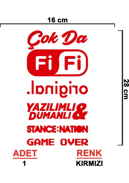 Arka Cam Sticker Seti Model 3 - Oto Sticker - Araç Sticker - Araba Sticker fiyatları